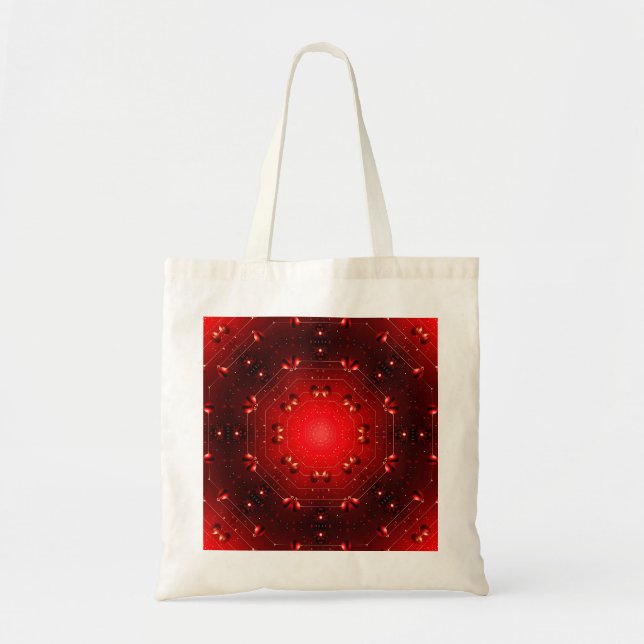Red Decorative Tote Bag (Front)