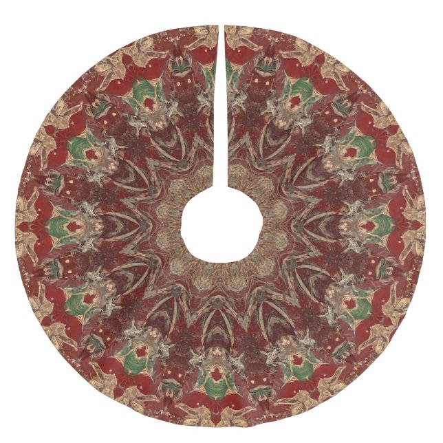 Red Decorative Tree Skirt (Front)