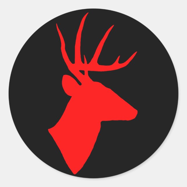Red Deer Head Sticker (Front)