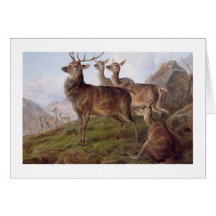 Red Deer in a Highland Landscape, 1872 (oil on can