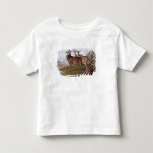 Red Deer in a Highland Landscape, 1872 (oil on can Toddler T-Shirt