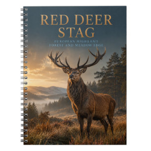 Red Deer Stag Highland Meadow ANIMALS Notebook