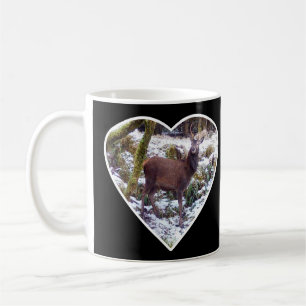Red Deer Stag in the Snow Mug