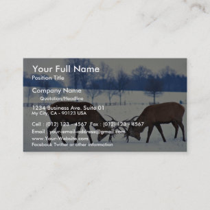 Red deer stags locking horns, Nottingham, England Business Card