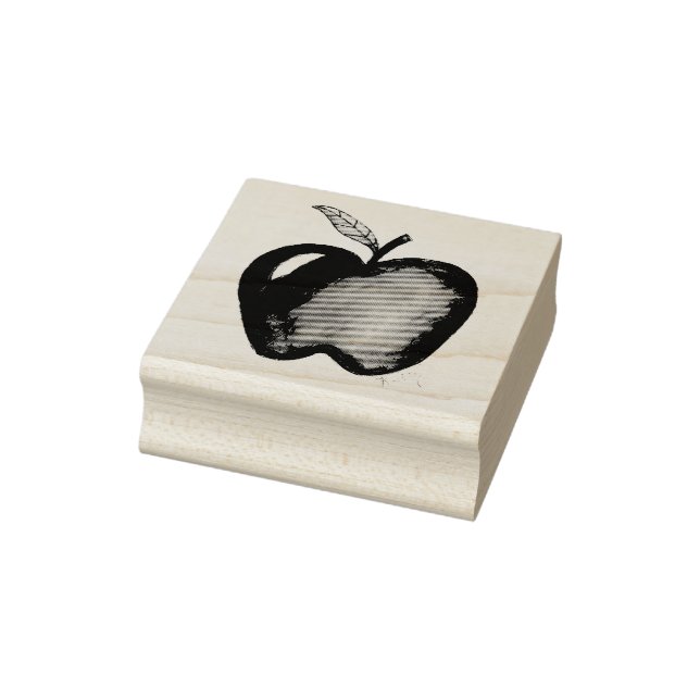 Red Delicious Apple for the School Teacher Fruit Rubber Stamp (Stamp)