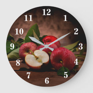Red Delicious Apples  Large Clock