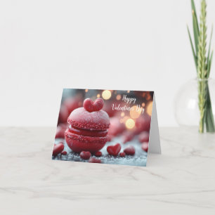 Red delicious Macaron  Valentine's Greeting Holiday Card