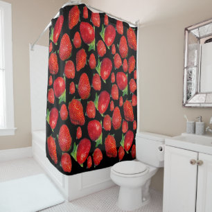 Red Delicious Strawberries, Shower Curtain