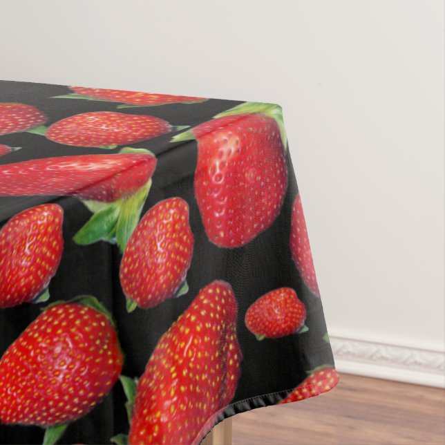 Red Delicious Strawberries,  Tablecloth (In Situ)