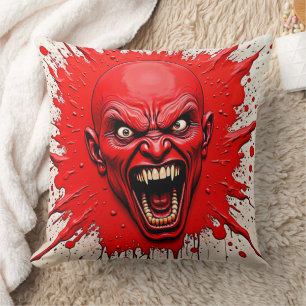 Red Demon Fury Art Cushion