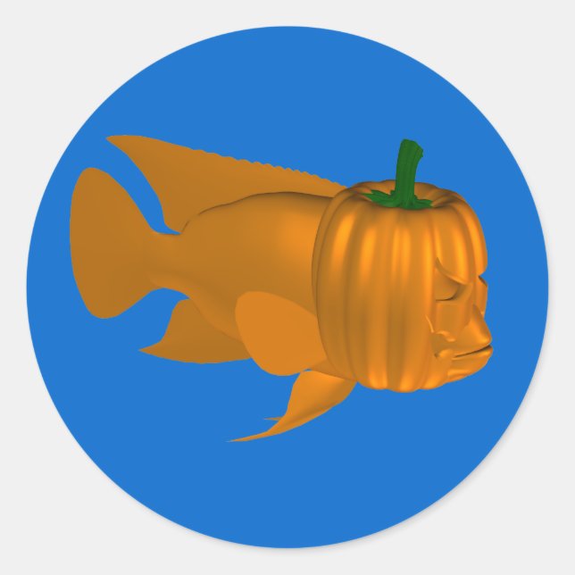 Red Devil Cichlid Classic Round Sticker (Front)