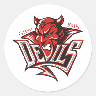 Red Devil Classic Round Sticker