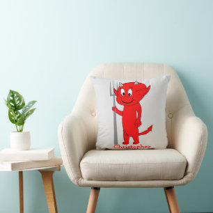 Red Devil Design Personalised Cushion