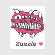 Red Devil Funny Cartoon Face