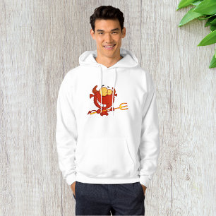 Red Devil Holding A Pitchfork Mens Hoodie