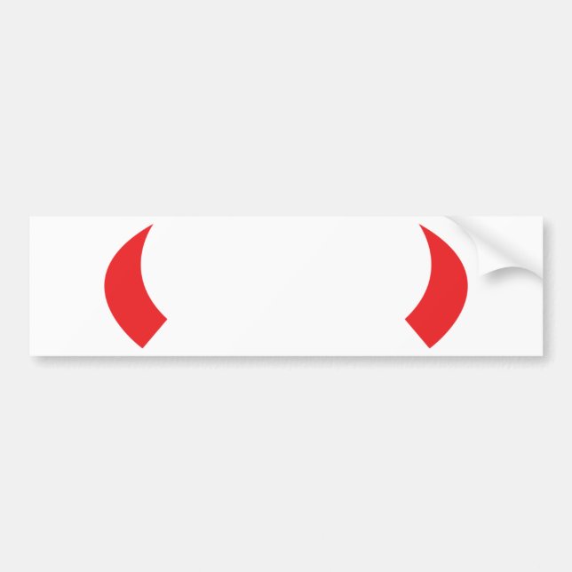 red devil horns icon bumper sticker (Front)