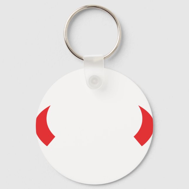 red devil horns icon key ring (Front)
