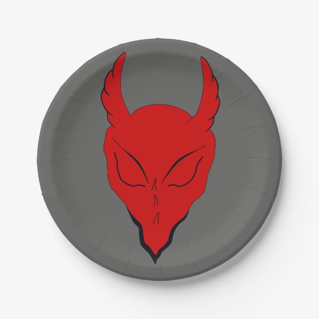 RED DEVIL PAPER PARTY PLATE (Front)