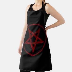 Red Devil Pentagram Apron