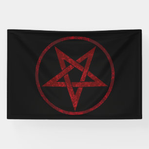 Red Devil Pentagram Banner