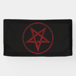 Red Devil Pentagram Banner