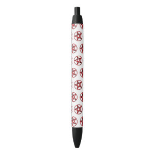 Red Devil Pentagram Black Ink Pen