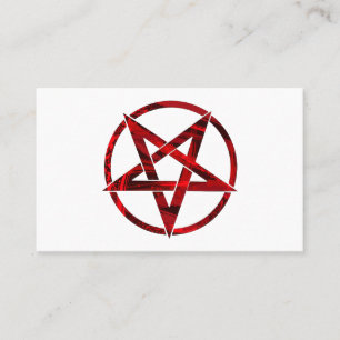 Red Devil Pentagram Business Card