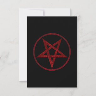 Red Devil Pentagram Card