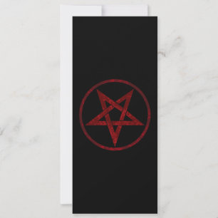 Red Devil Pentagram Card