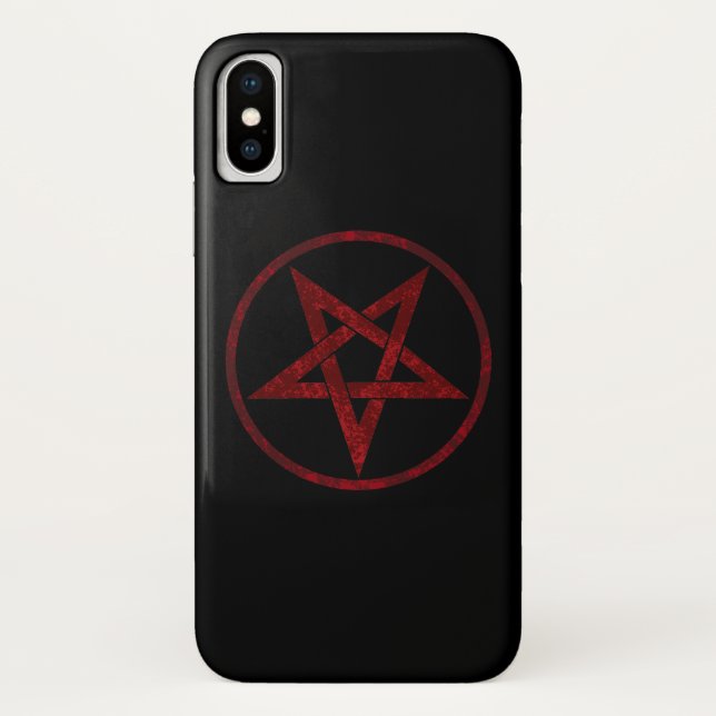 Red Devil Pentagram Case-Mate iPhone Case (Back)