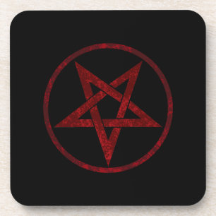 Red Devil Pentagram Coaster