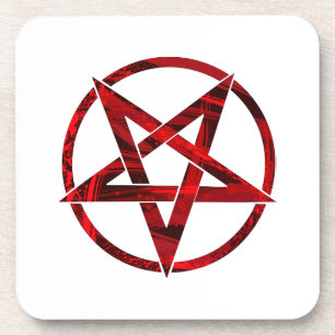 Red Devil Pentagram Coaster
