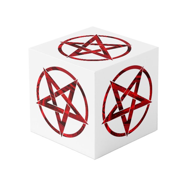 Red Devil Pentagram Cube (Front Angled)