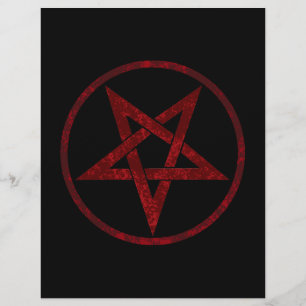 Red Devil Pentagram Custom Letterhead