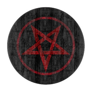 Red Devil Pentagram Cutting Board