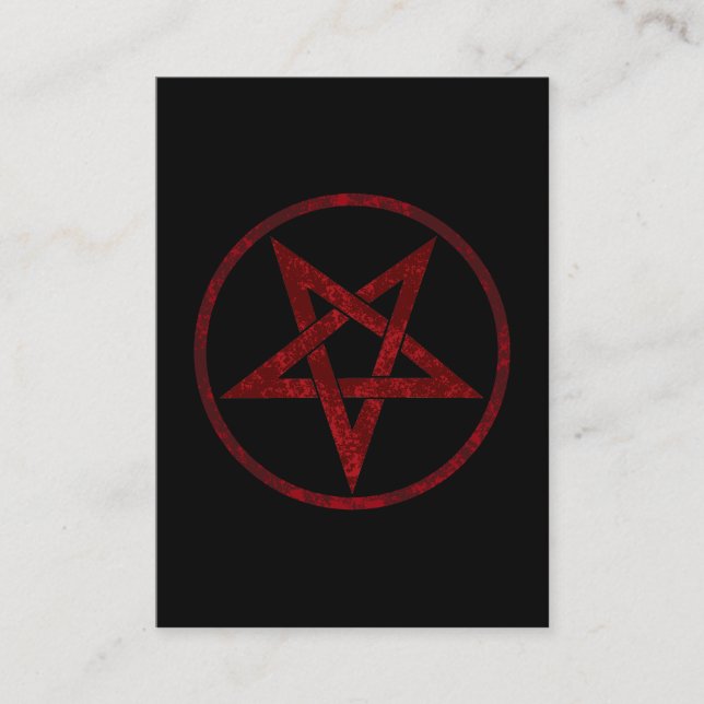 Red Devil Pentagram Discount Card (Front)