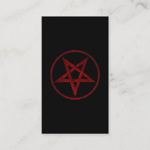 Red Devil Pentagram Enclosure Card