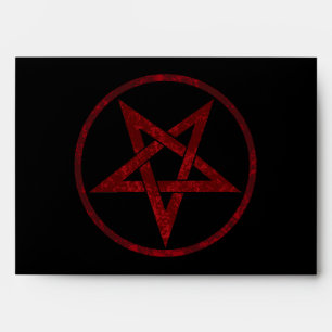 Red Devil Pentagram Envelope