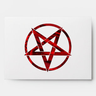 Red Devil Pentagram Envelope