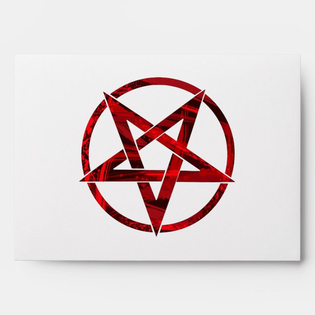Red Devil Pentagram Envelope (Front)