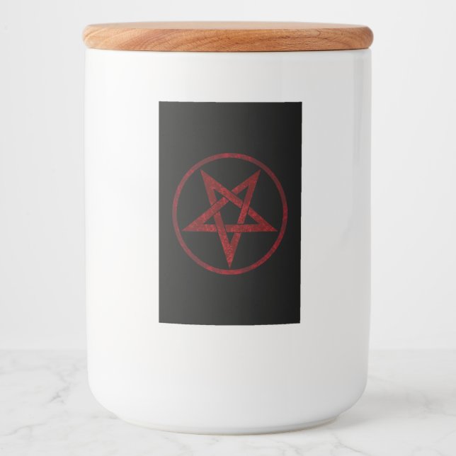 Red Devil Pentagram Food Label (Front)