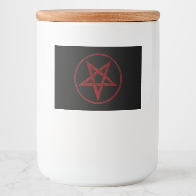 Red Devil Pentagram Food Label (Front)