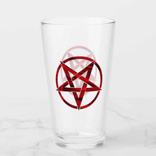 Red Devil Pentagram Glass (Front)