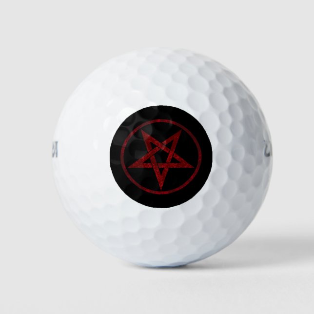 Red Devil Pentagram Golf Balls (Front)