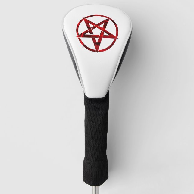Red Devil Pentagram Golf Head Cover (Front)