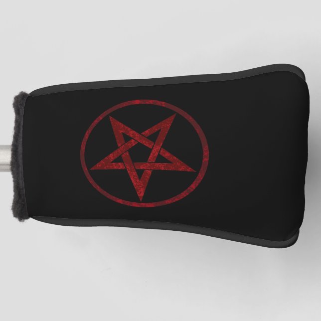 Red Devil Pentagram Golf Head Cover (Front)
