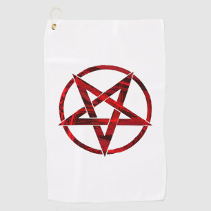 Red Devil Pentagram Golf Towel