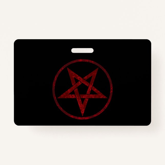 Red Devil Pentagram ID Badge (Front)