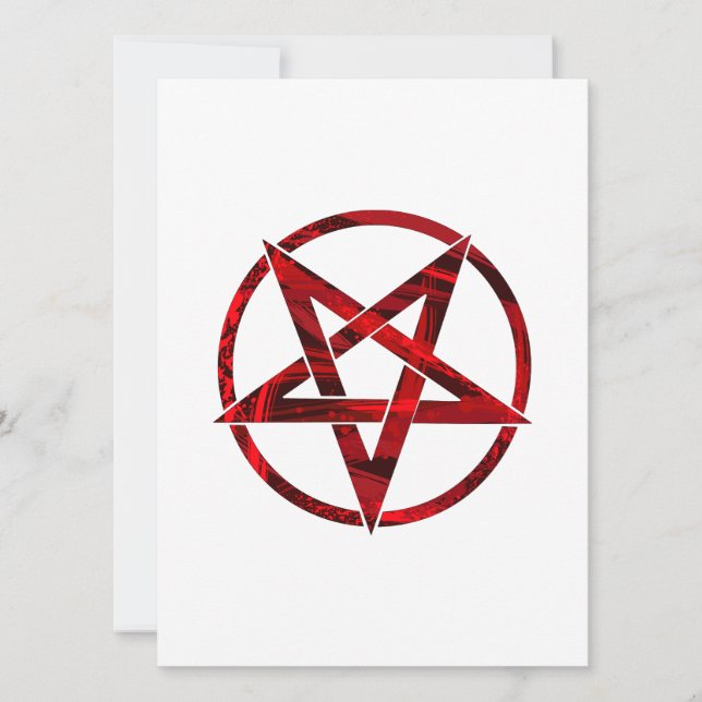 Red Devil Pentagram Invitation (Front)