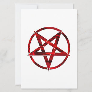 Red Devil Pentagram Invitation